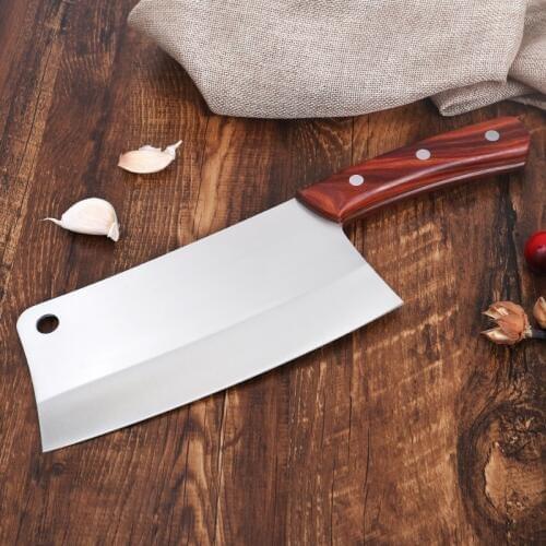 GTJ High Quality Wooden Handle Stainless Steel Kitchen Knives Household Lightness Multifunctional Cutter Meat Vegetable Knife