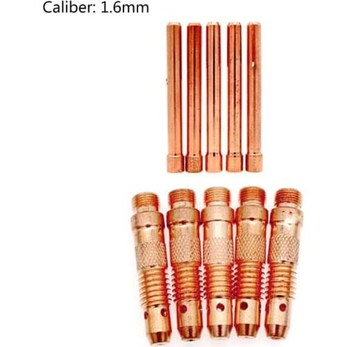 H7JB 10Pcs Argon Welding TIG Inverter DC Welding Machine/Equipment 1.6mm/2.0mm/2.4mm/3.0mm/3.2mm TIG Tungsten Collet Body and