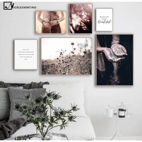 Healing Style Motivational Quotes Canvas Nordic Poster Art Wall Print Abstract Painting Scandinavian Modern Decoration Picture