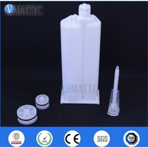 High Quality 2Pcs AB Epoxy Gun Cartridge 50 ml/cc Syringe 10:1 Two-Component Caulking Cartridge 10:1