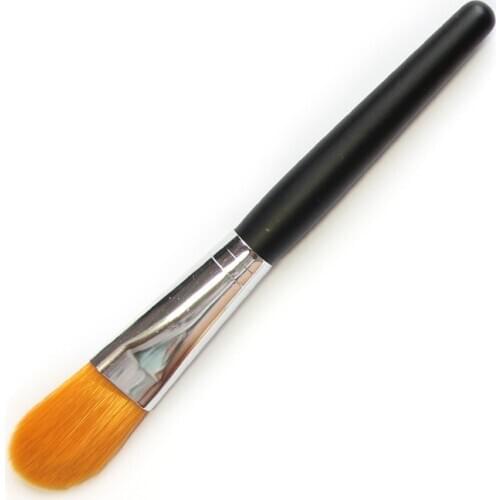 Wholesale 10Pcs Yellow Foundation makeup Brush 15cm Facial Brush Powder Concealer Brushes Cosmetics Professional Make Up Tool