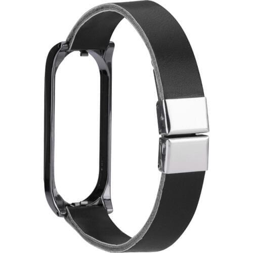 Leather Wrist Strap For Xiaomi Mi Band 4 Smart Watch Buckle Replacement Watch Strap Women Men Bracelet Luxury WatchBand 19Dec