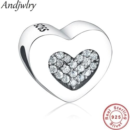Fit Pandora Charms Bracelet Authentic 925 Silver Original Charms Love Heart CZ Stone Beads for Making Women DIY Jewelry Berloque