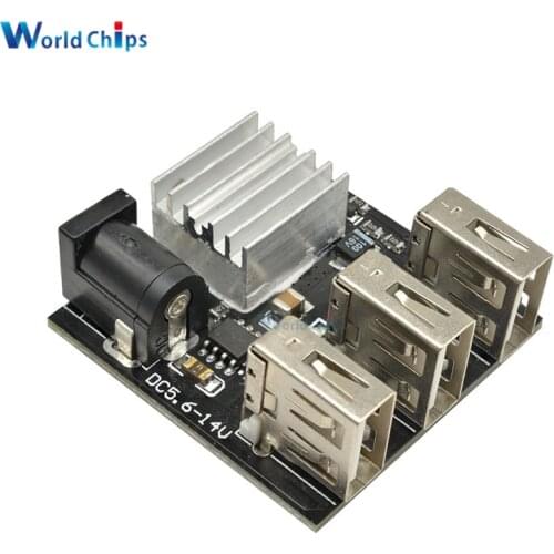 3 USB Mini Charging Module DC-DC 9V/12V To 5V 8A Step Down Power Charger Bank Board Step-Down Buck Converter For Arduino