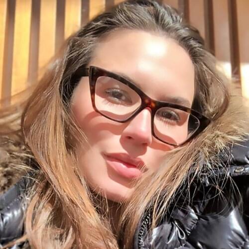 Fashion Square Glasses Frame Women Trending Clear Lens Cat Eye Eyeglasses Luxury Designer Optical Glasses Spectacles