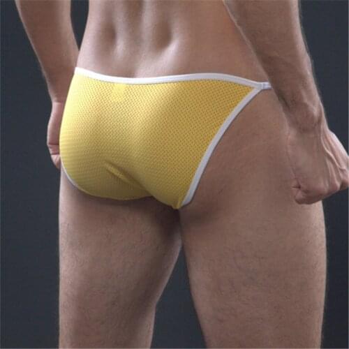 Men Sexy Underwear Low-waist High Fork Briefs Fashion Sexy Briefs Shorts Soft Pouch Breathable Comfortable Underpants