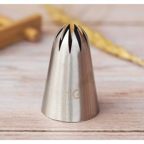 #1G Large Size Cake Cream Piping Nozzles Decoration Stainless Steel Icing Tips Cupcake Pastry Tools