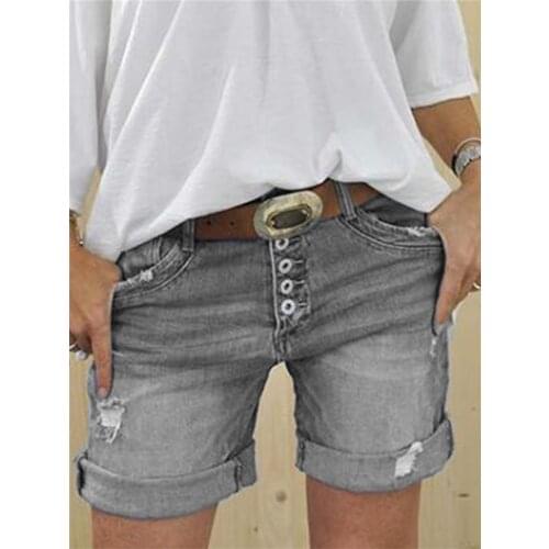 Womens 2021 New Denim Shorts High Waist Casual Pants Plus Size Straight Pants Summer Street Shorts Jeans Short Denim Mujer