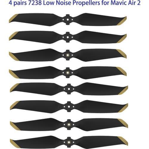 New Arrival 4 pairs 7238 Low Noise Props 7238F Propellers for DJI Mavic Air 2 Drone Accessories