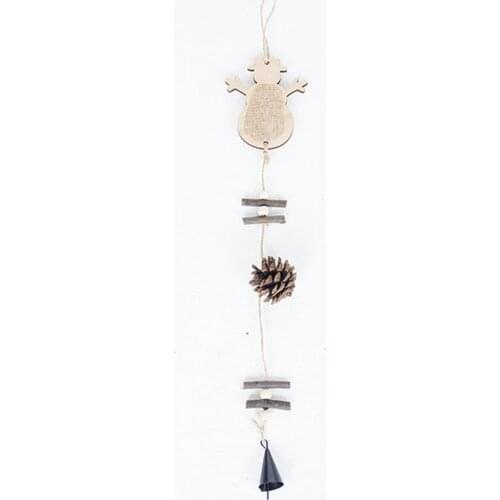 Christmas hanging wooden tag Christmas pine cone creative hanging Christmas tree decorations