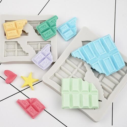 Chocolate Block Silicone Mold Fondant Mould Cake Decorating Tools Chocolate Gumpaste Mold, Sugarcraft, Kitchen Accessories