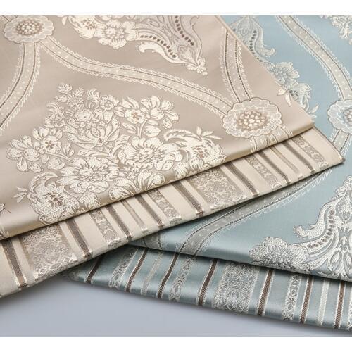 1 meter High Quality Jacquard Fabric For Sofa Cloth Curtain Cushion Chair Table Seat Floral Flower Upholstery Material Tissus