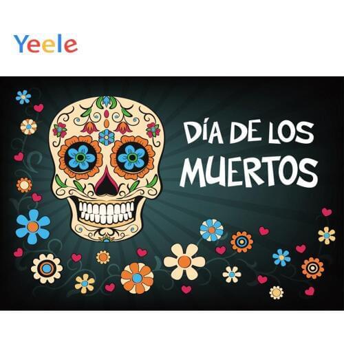 Yeele Day of the Dead skull Soul Customize Party Decoration Cloth Photographic Background Photography Backdrops For Photo Studio