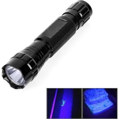 WF 501B UV LED Flashlight 1-Mode UV Light Flashlight Torch 18650 Flahlight Purple Light LED Lamp Torchlight