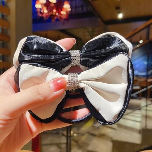 Hair Clips for Women Fashion Simple Crystal Bow Student Hair pin Cute Hair Accessories for Girls Jewelry Wholesale