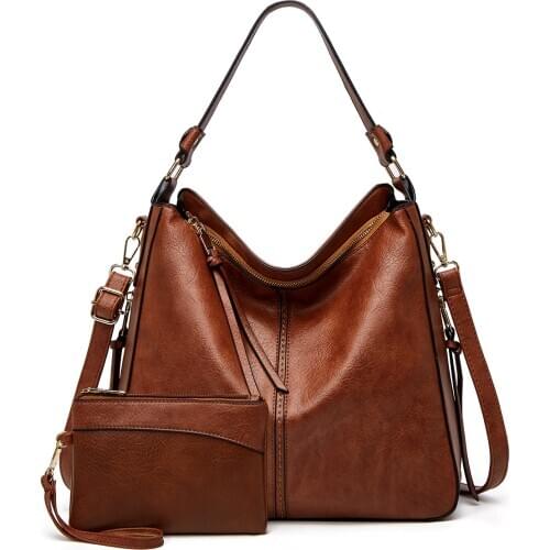 Hobo Bags for women Shoulder Bags Soft Tote Lady Handbags Fashion Purses 2 pcs Classic Designer Work Bags Bucket Woman Satchel