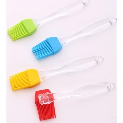 1Pcs Silica Gel Brush High Temperature Baking Barbecue Brush Baking Tool Silica Gel Oil Brush PP Handle