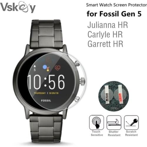 10pcs Tempered Glass Film for Fossil Garrett /Julianna/Sloan/Carlyle/ Hybird / Ulianna HR Gen 5 4 Smart Watch Screen Protector