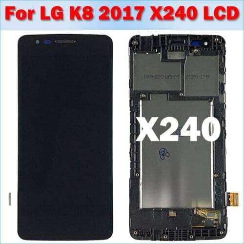 5.0'' lcd For LG K8 2017 X240H X240DSF X240 X240K LCD Display Touch Screen Digitizer Assembly With Frame Screen Replacement