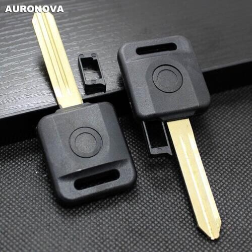 AURONOVA New Replace Transponder Chips Key Shell for Nissan Emergency Spare Car Key Case