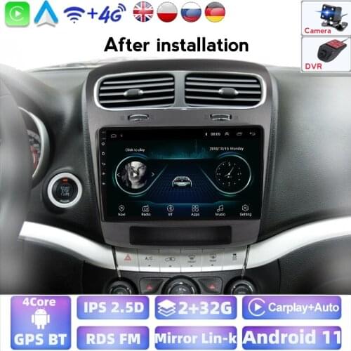 Smart Car Radios Radio With Navigation GPS Navigation Multimedia Player Android 11 2 Din For Dodge Journey Fiat Leap 2012-2020