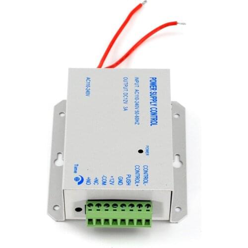 12V 3A Power Supply Control for Video Door Phone System Video Intercom Input AC 110-240V Support NO NC Electric Door Lock