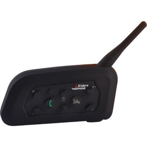VnetPhone Motorcycle Bluetooth Intercom Headset Moto Motorcycle Helmet Accessories Speaker 1200m Interphone Support Wireles V6