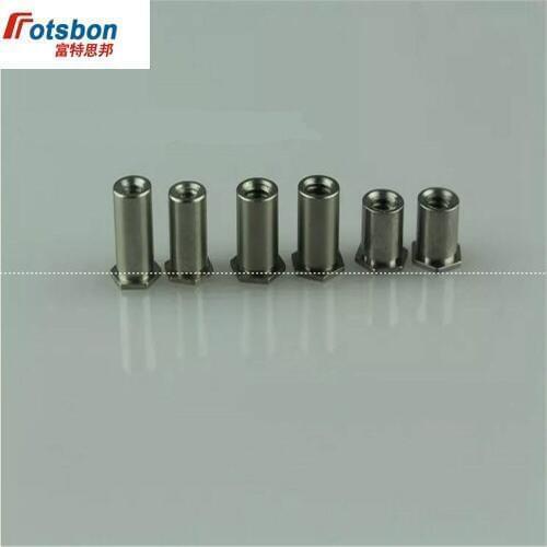 BSO-M5-6 Hex Rivet Blind Hole Threaded Standoffs Self Clinching Feigned Crimped Standoff Server Cabinet Sheet Metal Spacer PEM