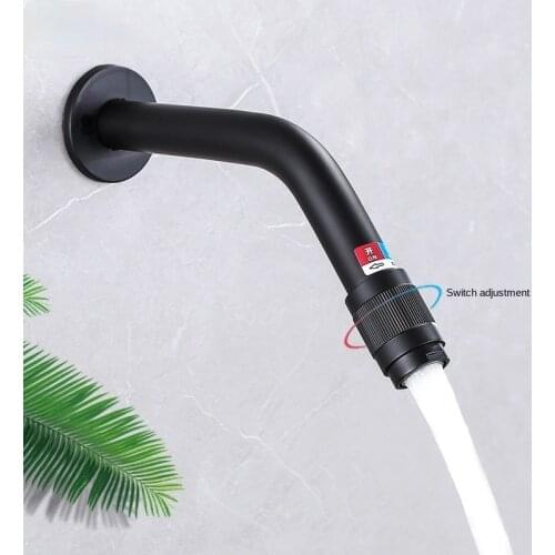 Wall Type Black Faucet Concealed Embedded Wall Household Toilet Balcony Basin Wash Basin Mop Pool