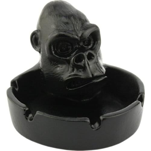 Decorative Gorilla Ashtray, Decor Home Accessory, Gift, Quality Workmanship, Polyresin, Sculpture, Statue, Office, Bar, Home