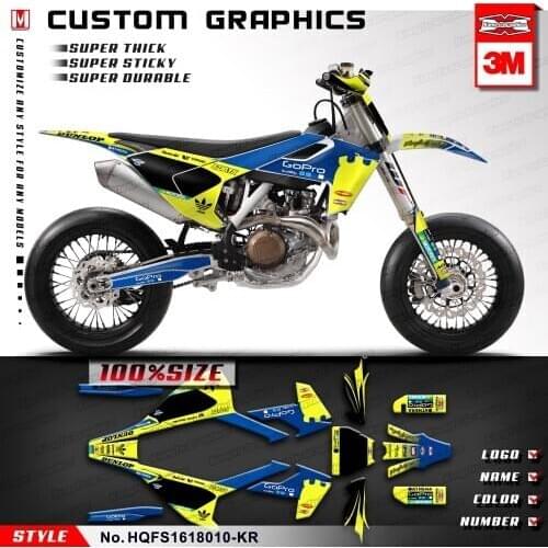 KUNGFU GRAPHICS Custom Wrap Motocross Stickers for Husqvarna FS450 TC FC TE FE TX FX 125 150 250 300 350 450 501 2017 2018 2019