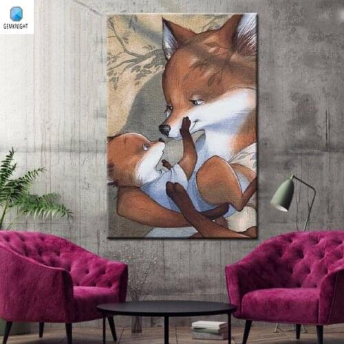 Diy oil painting by numbers Childrens cute animal decorative painting kids drawing practice modular painting gift for kids