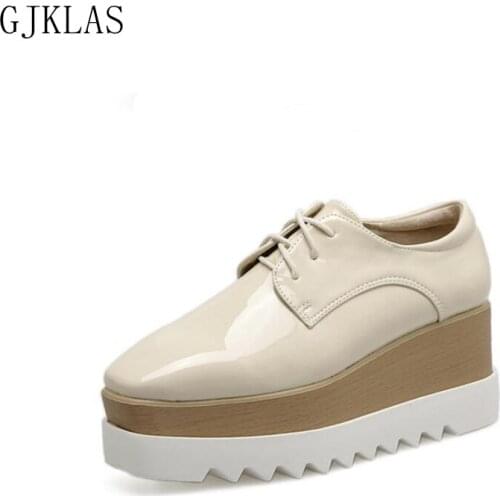 Square Toe Wedge Platform Sneakers Casuales Leather Sport Shoes Women 2021 Chunky Shoes for Women High Heels Sneakers Sliver