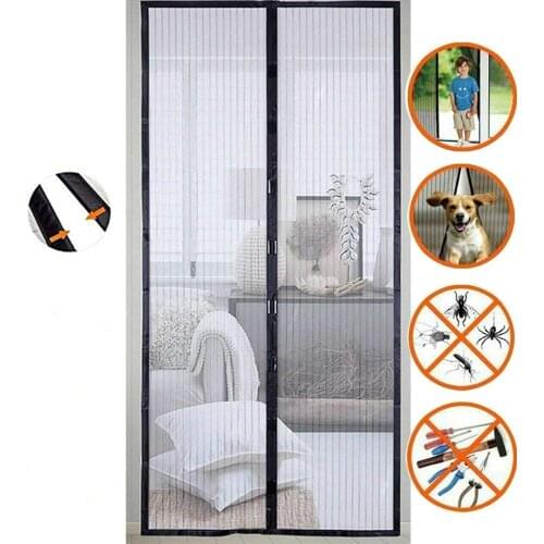 4 Sizes Hands-free Summer Anti-Mosquito Curtains Encryption Mosquito Net on The Door Magnets Door Curtain