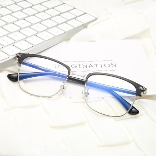 Logorela Alloy Glasses Frame Men Ultralight Women Vintage Square Prescription Eyeglasses Retro Optical Frame Eyewear 1820139