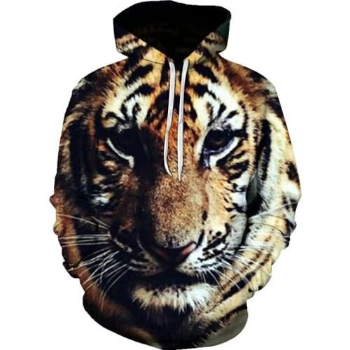 Mens / Womens Hoodies Cap Windbreaker Sweatshirts Fashion Brand Autumn Winter Tiger Lion Animal Print Clothes