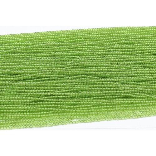 Natural olivine stone chalcedony jades 2mm 3mm fashion stone round loose beads diy jewelry making 15" B445