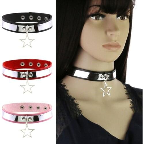Stars Pendant Collar Choker Necklace Gothic Fashion Punk Harajuku Cool Chocker Goth Accessories For Women Cosplay Jewelry