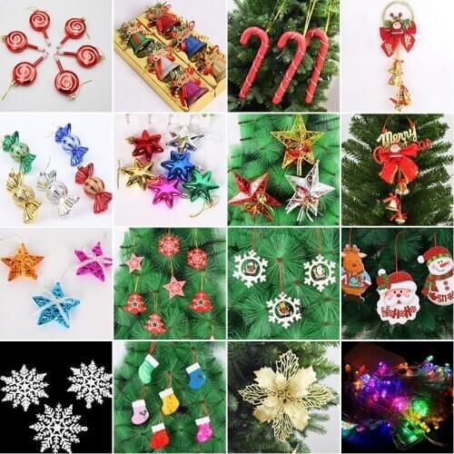 Christmas Tree Dress Up Pendant 6cm Color Bell Charm 6pcs