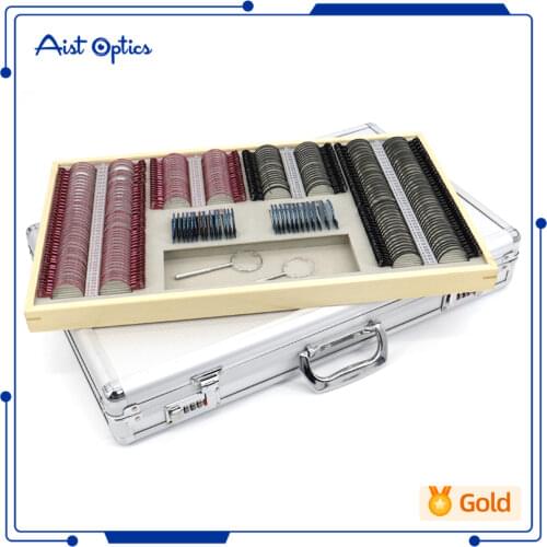 2021 popular hot sale Optical 266 pieces Ophthalmic Trial Lens Set with Aluminum Box and Metal Frame Rings for Optometry Used