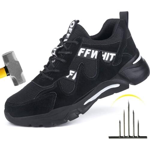 Work Safety Shoes Anti-Smashing Steel Toe Puncture Proof Construction Lightweight Breathable Sneakers Boots Men Women Air Light