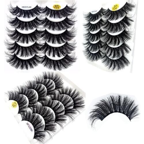 5 pairs 3D mink lashes false eyelashes natural makeup eyelash extension long cross volume soft fake eye lashes winged faux cils