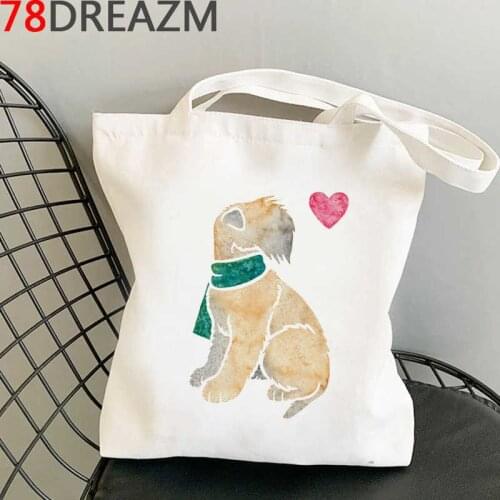 Bull Terrier shopping bag bolso grocery canvas shopper tote shopper bag sacola net sacolas
