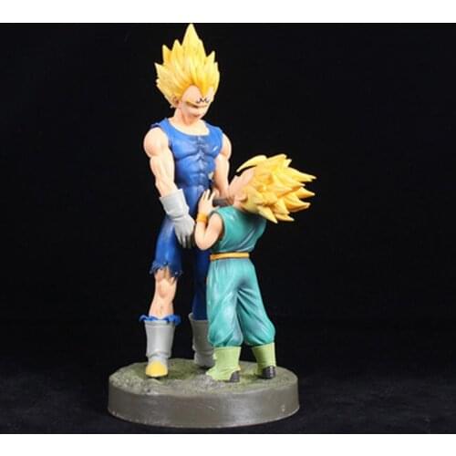 Japan Anime DBZ Father And Son Trunks Vegeta PVC Figure Figurine 23cm Toy Model Statue New No Box