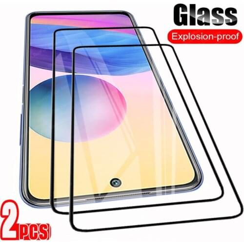2 PCS Protective Glass for Xiaomi Redmi Note 10 10s Full Cover Screen Protector Film For Remi Note 10 Pro Max Tempered Glass