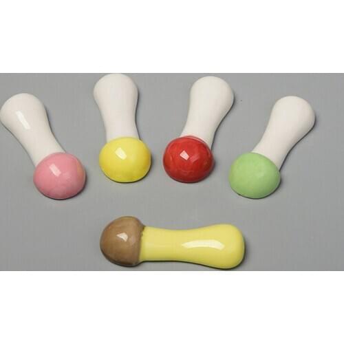 1PC Mushroom Shaped Ceramic Chopstick Holder DIY Home Kitchen Decoration Spoon Fork Rest Supplies