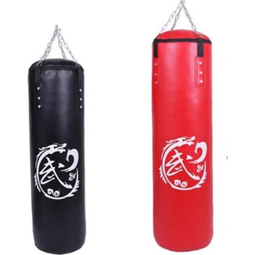 120cm PU leather Empty Boxing bag Hanging Punching Sandbag Fitness Sand bag