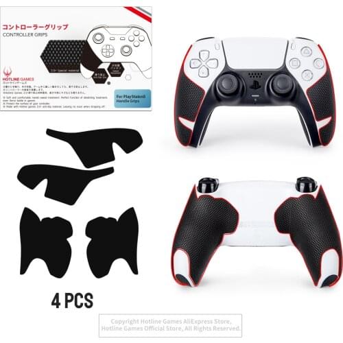 Hotline Games 2.0Plus Controller Grips for Playstation 5 / PS5 Controllers,Anti-Slip,Moisture Wicking [Classic Version (4PCS)]