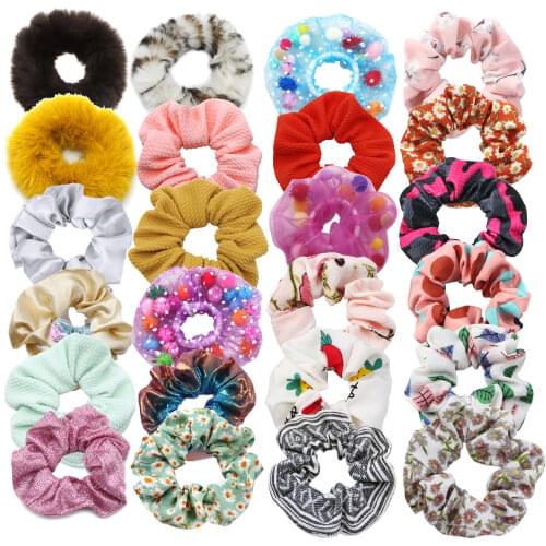 10pc/Set Bullet Textured Liverpool Fabric 10cm Fabric Head rope, hair scrunchies Hair Ties Hairstyle Ponytail Ring,DIY,1Yc18981