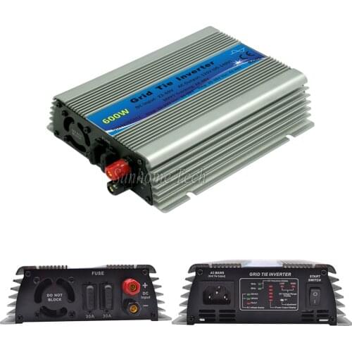 600W pure sine wave mppt micro grid tie inverter,22-60V DCto 120/230V AC for solar pv panels